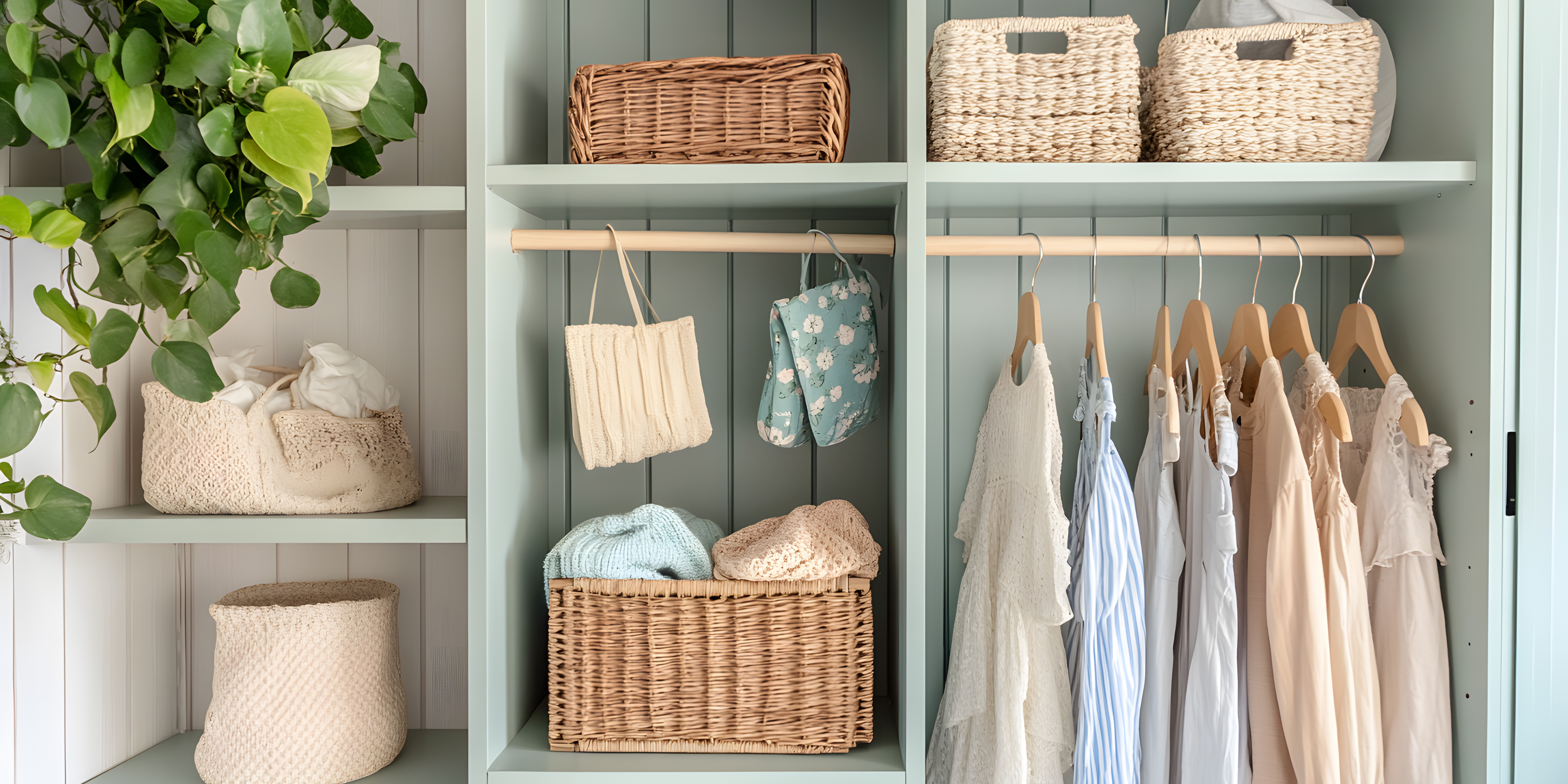 A wardrobe of clothes